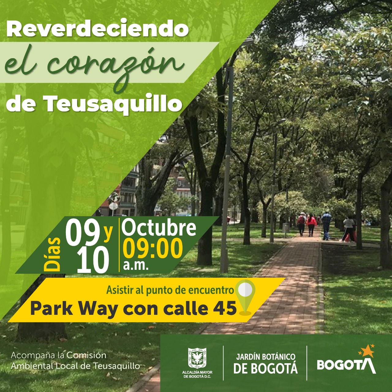 Jardín Botánico de Bogotá y comunidad: juntos Reverdeciendo el corazón de Teusaquillo