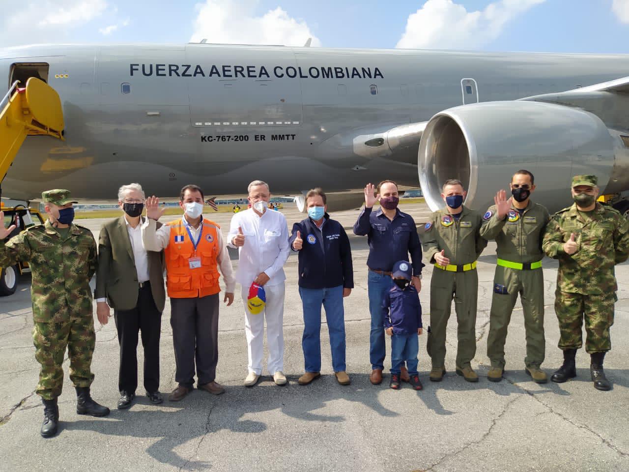 Avión ‘Júpiter’ KC-767 de su Fuerza Aérea cumple misión humanitaria transportando ayudas a Guatemala