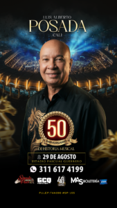 “50 Años de Historia Musical de Luis Alberto Posada” rompe expectativas y varias localidades ya están agotadas en preventa.
